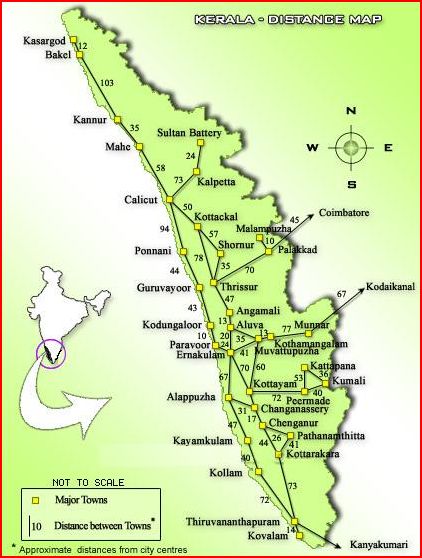 Kerala Distance Map